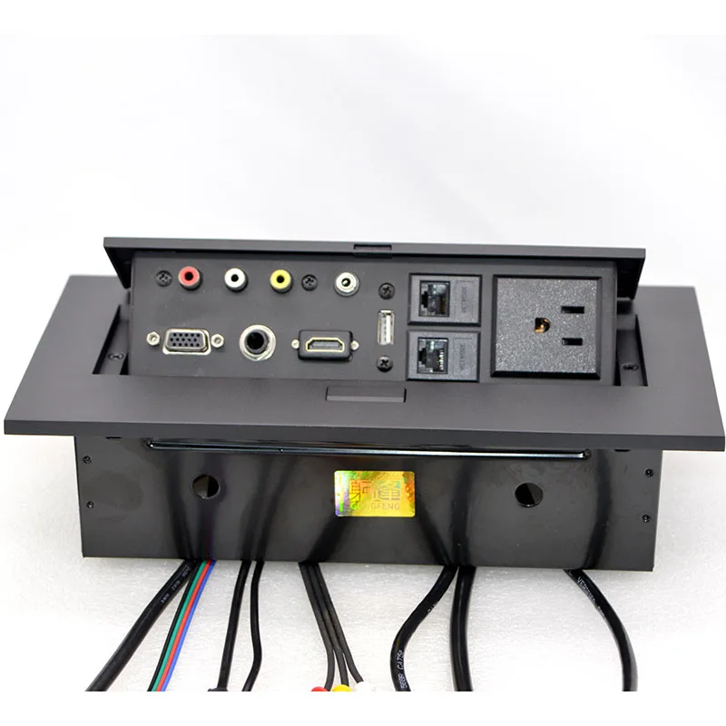 K518 мультимедийный настольный компьютер с HDMI AV VGA 3,5 мм Jack Стандартный Соединительная коробка офисная Конференция настольная розетка специального