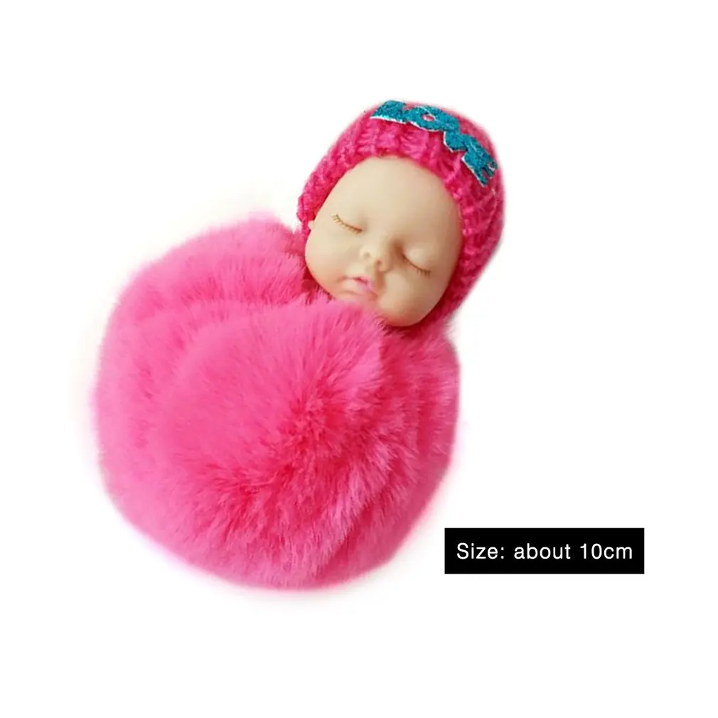 OCDAY Sleeping Baby Doll плюшевый брелок креативный милый маленький мягкий меховой кукольный кулон автомобильный мешок Шарм пушистый шар брелок игрушка для детей