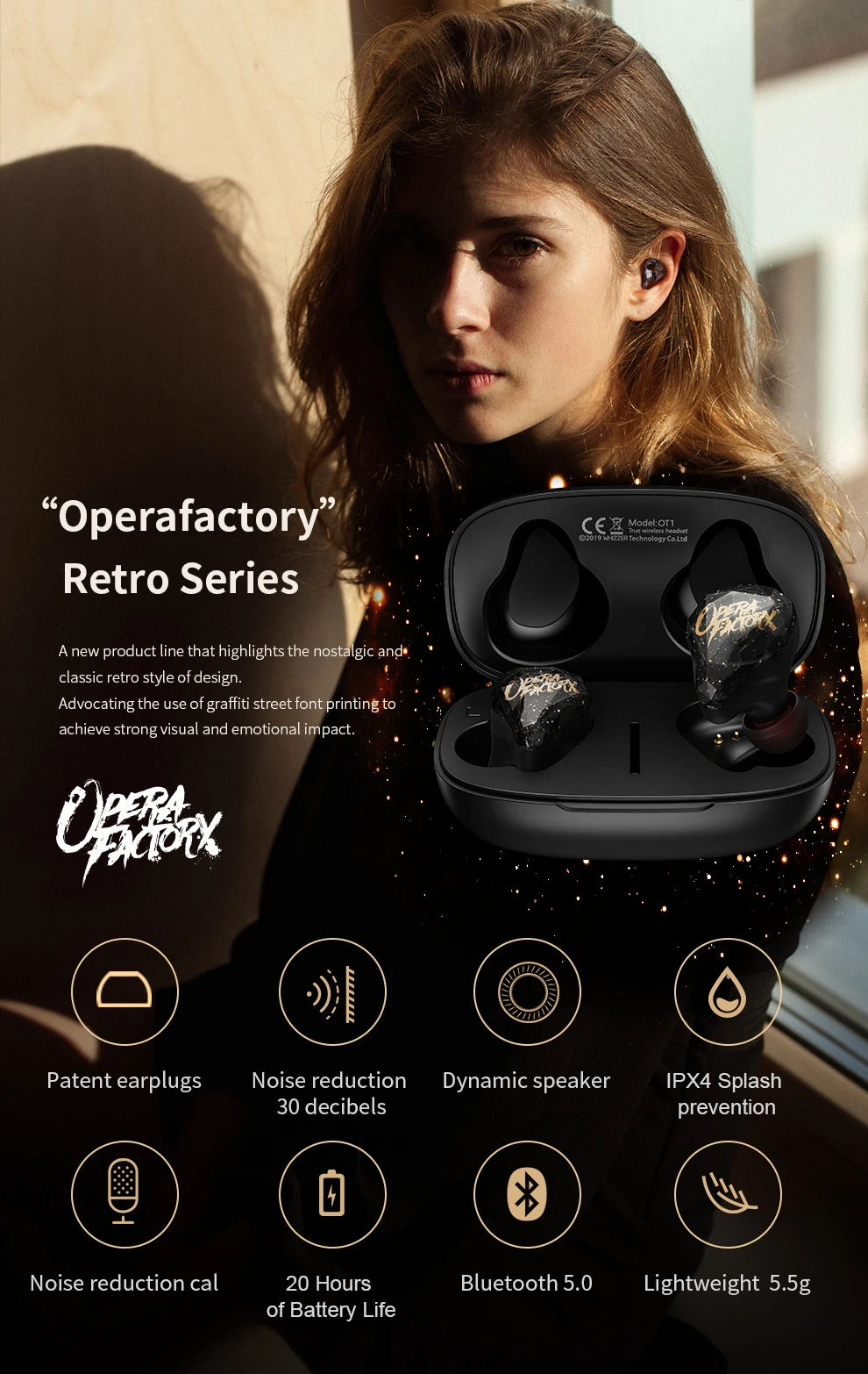 Whizzer Opera Factory OT1 Wireless Earbuds