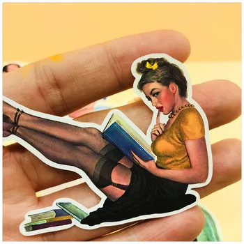 

15Pcs/Bag Vintage Beautiful Summer Girls Lady Sticker DIY Craft Scrapbooking Album Junk Journal Planner Decorative Stickers