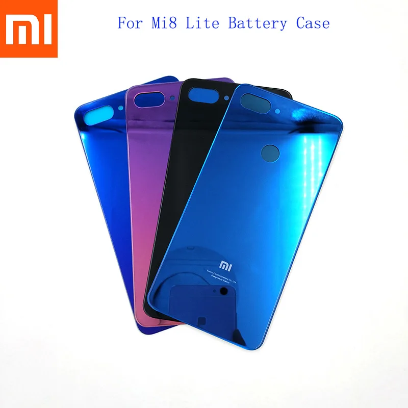 

Original Xiaomi 8 Lite 3D Glass Case Replacement Phone Battery Cover For Xiaomi 8 Lite Back Door Housing With Sticker 6.26 Inch