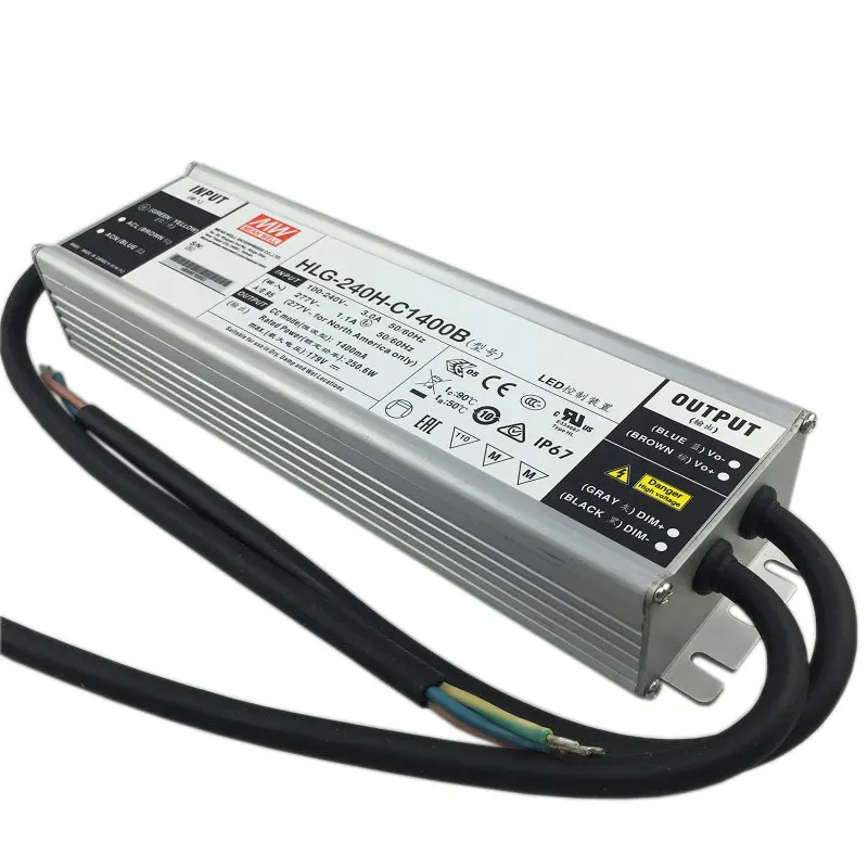 250 Вт Meanwell Светодиодный драйвер HLG-240H-C1400B для 5 шт. cree cxb3590 cob clu048 1212c4