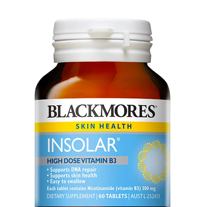 Australia BM Insolar 60Tablets Support DNA Repair Skin Whitening Health Vitamin B3 Provide Cellular Energy Production