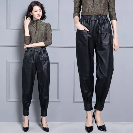 2020 Vrouwen Mode Real Echt Schapenleer Broek KP1 2020 Vrouwen Mode Real Echt Schapenleer Broek KP1