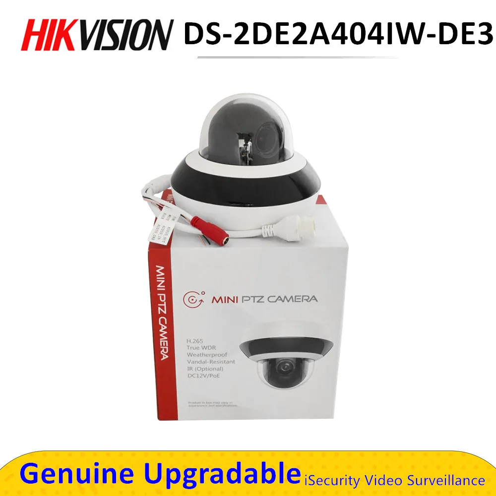 Hik PTZ IP Камера H.265 DS 2DE2A404IW DE3 4MP 4X зум системах видеонаблюдения POE купольная CCTV