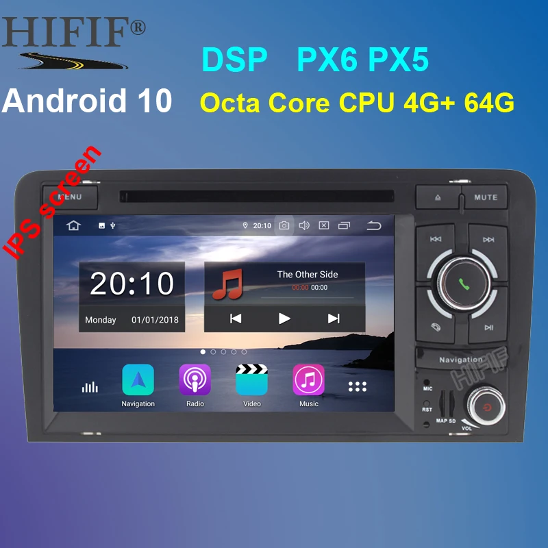 IPS DSP 4G 64G Android 10 CAR DVD GPS For Audi A3 8P 2003-2012 S3 2006-2012 RS3 Sportback 2011 multimedia player stereo radio | Автомобили