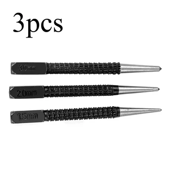 

3pcs Drilling Center Punch Anti-slip Carbon Steel Metal Pin Marking Accessories