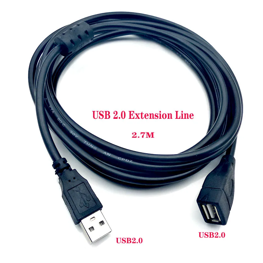 USB кабель-удлинитель USB2.0 кабель для передачи данных и передачи данных Высокоскоростной USB удлинитель с магнитным кольцом