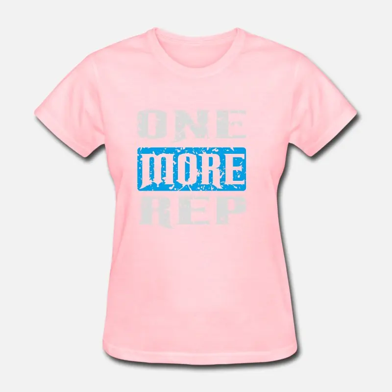 Women-Pink One More Rep белая синяя мужская футболка из хлопка с круглым вырезом крутая Мужская футболка размера плюс S-5xl одноцветная популярная футболка - Цвет: Women-Pink
