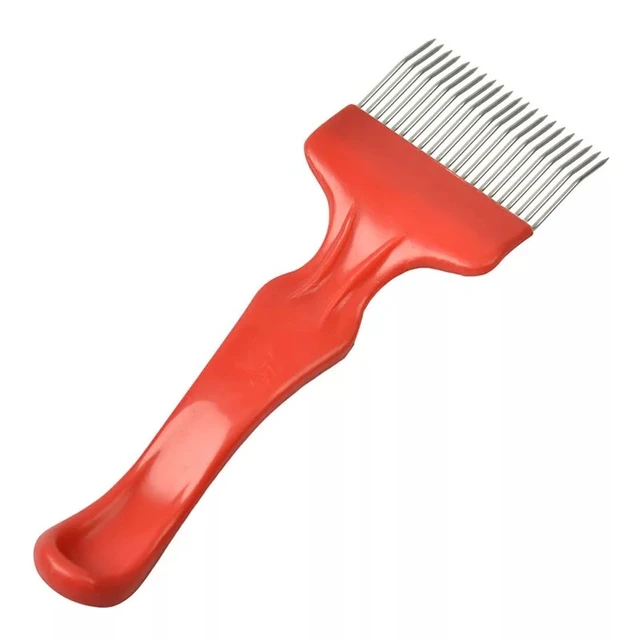 21 Csap Rozsdamentes Acél Fogak Fésű Villás Karcoló Kétszínű Vágott Mézelő Méhész Eszközök - Image 2