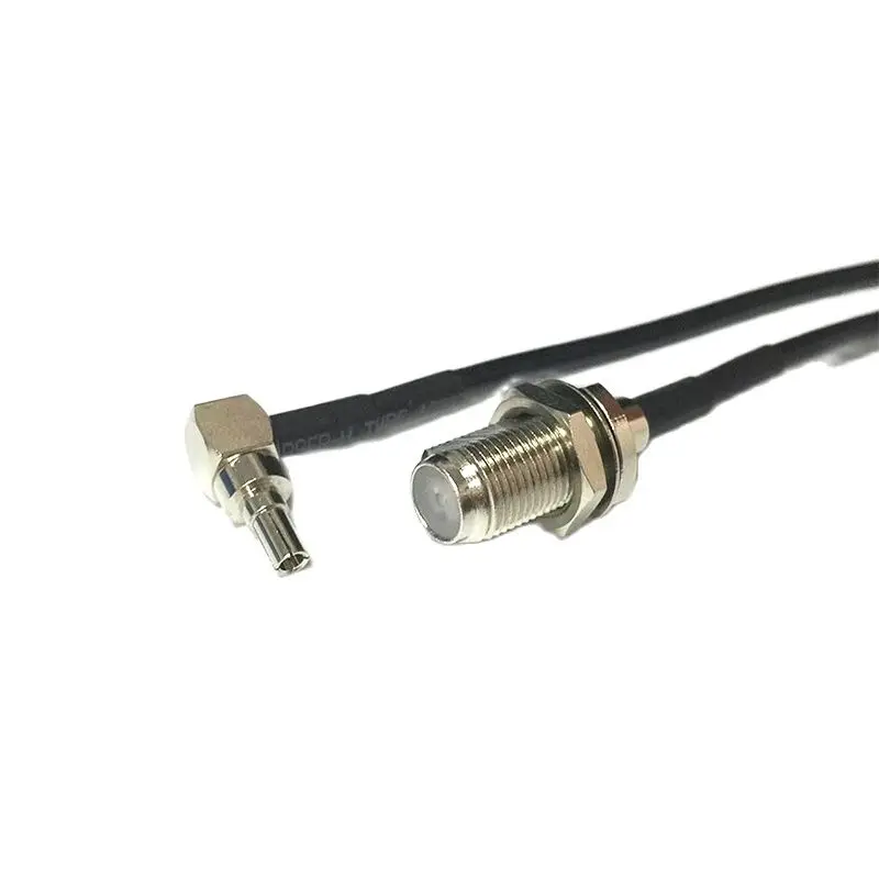 Neuer f Typ männlich weiblich zu crc9/ts9 rechtwinkliger Überbrückung kabel adapter rg174 Großhandel 20/30/50/100cm für 3g Modem – Detail 5