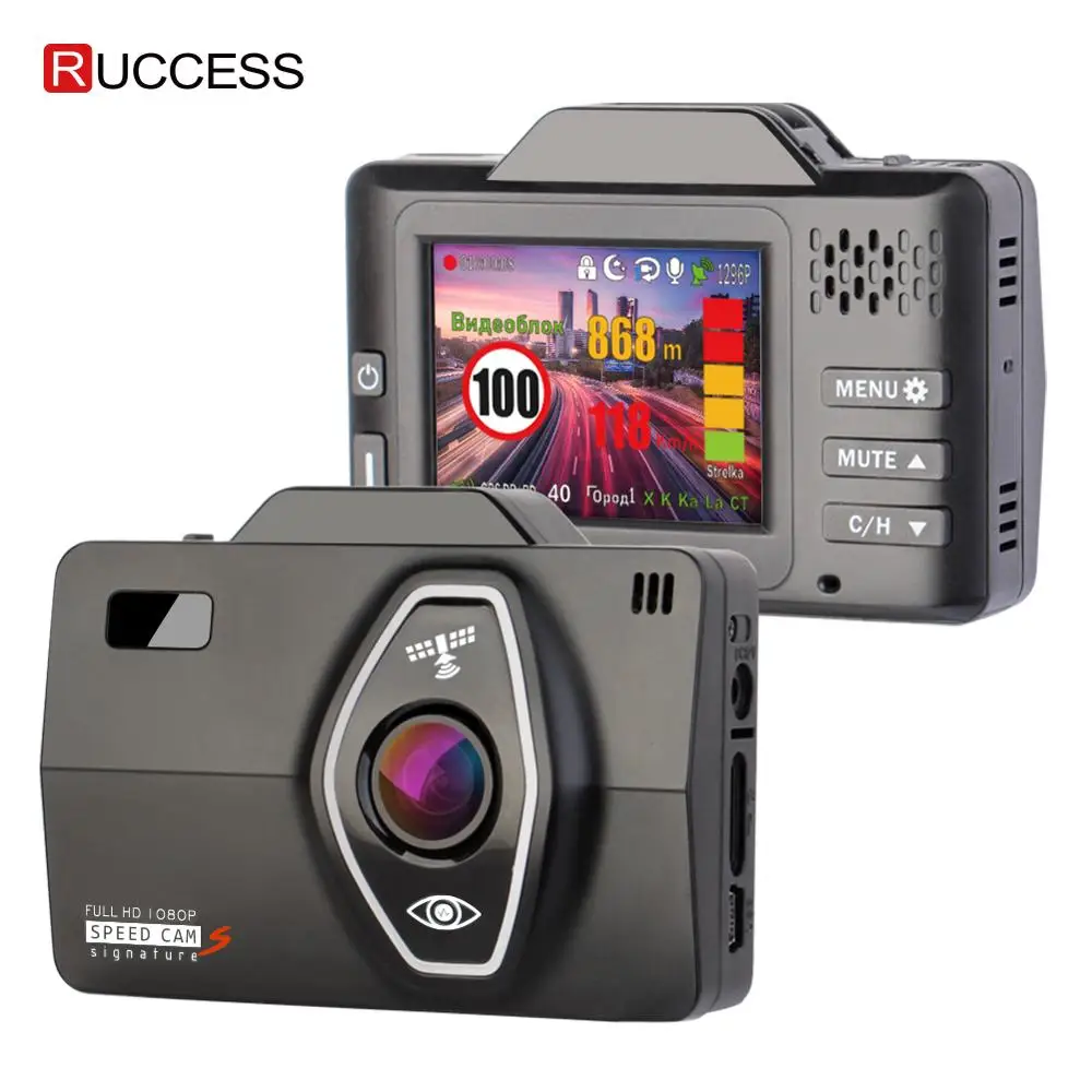 Автомобильный видеорегистратор RUCCESS LD600 3 в 1 GPS радар детектор с
