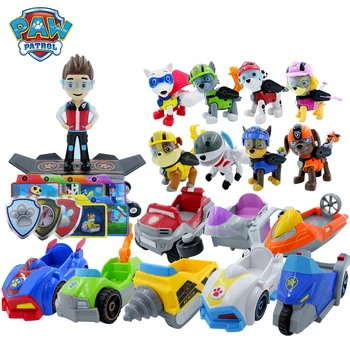 

Paw Patrol Dog Everest Ryder Chase Rescue Cars Pull Back Music Patrol Ski Vehicle Anime Figure Action Model Toys Children Gifts