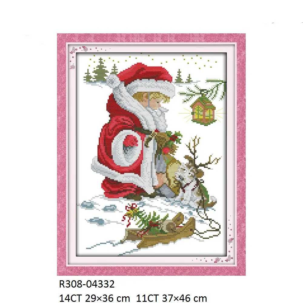 Counted Cross Stitch Kits Joy Sunday Christmas - Sunday Cross Stitch R308 3  14ct - Aliexpress