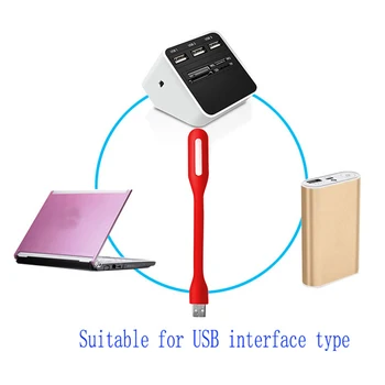 

1Pc Flexible Mini USB LED Colorful Foldable USB Lights For Computer Notebook Laptop Reading Bright