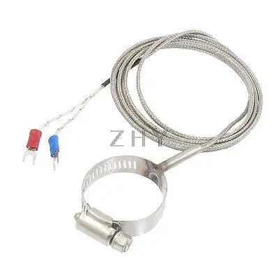 

0-400 Celsius 2M Temperature Sensor K Type Thermocouple + 1.5" Clamp Hoop