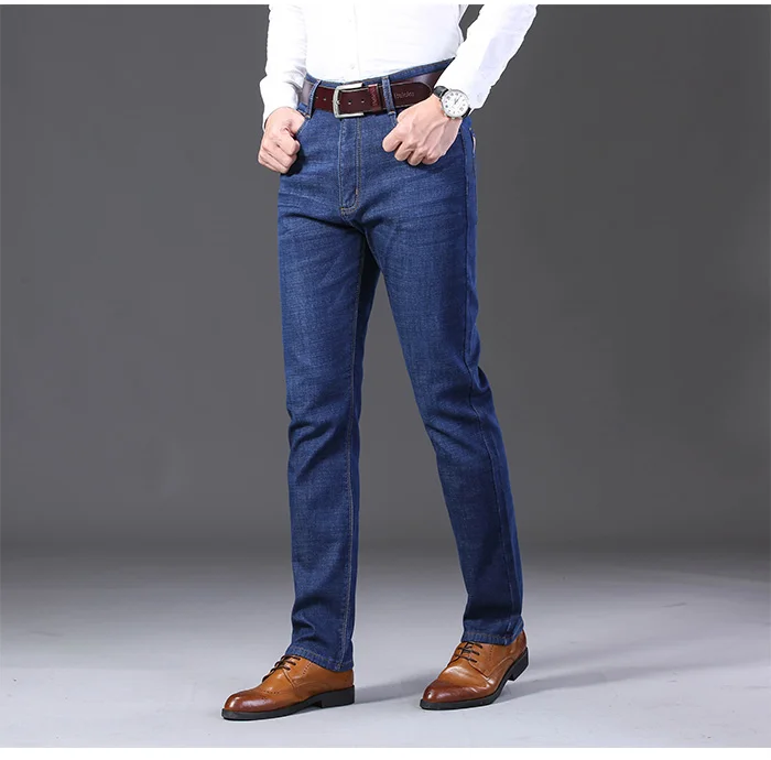Jantour Новые мужские теплые джинсы высокого качества от известного бренда зимние джинсы теплые флокированные теплые флисовые мягкие мужские джинсы размер 35 40