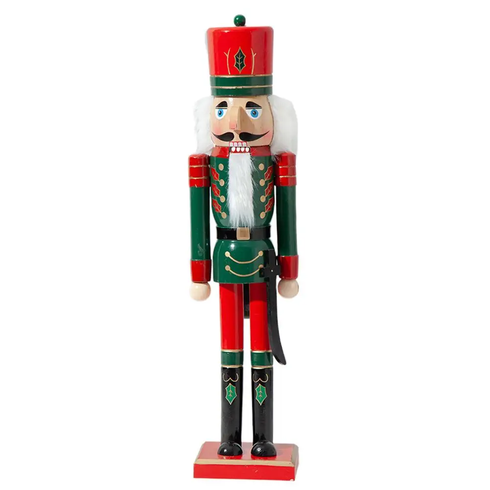 1 шт. 50 см Рождественский деревянный Щелкунчик король солдат ювелирные изделия Рождественский Блеск порошок марионетка куклы украшение для дома