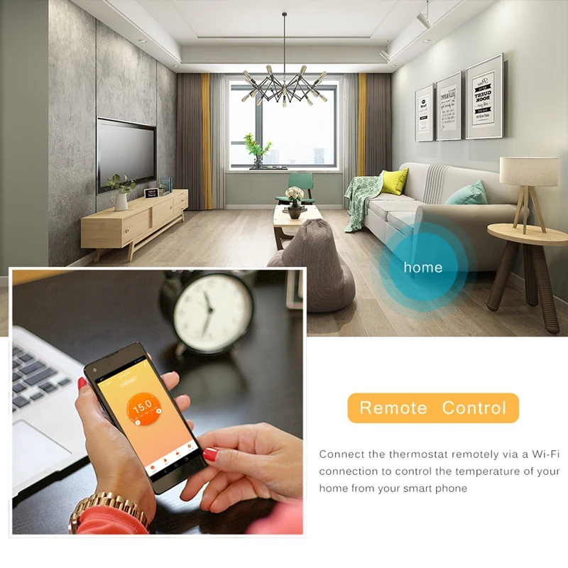 16A08-5BB-WIFI Интеллектуальный термостат Электрический нагревательный беспроводной термостат