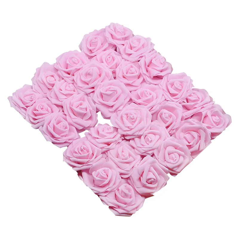 20 шт./лот 8 см искусственные цветы ПЭ пена Роза поддельные бутоны для дома Свадебные цветы невесты украшение букетов - Цвет: F03 Light pink
