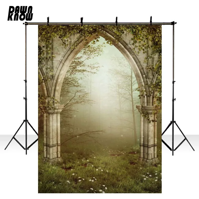 DAWNKNOW Fairy Tale Forest Castle Photography Background Children Photo Shoot Backdrop Personal Photocall Studio HA099 | Электроника