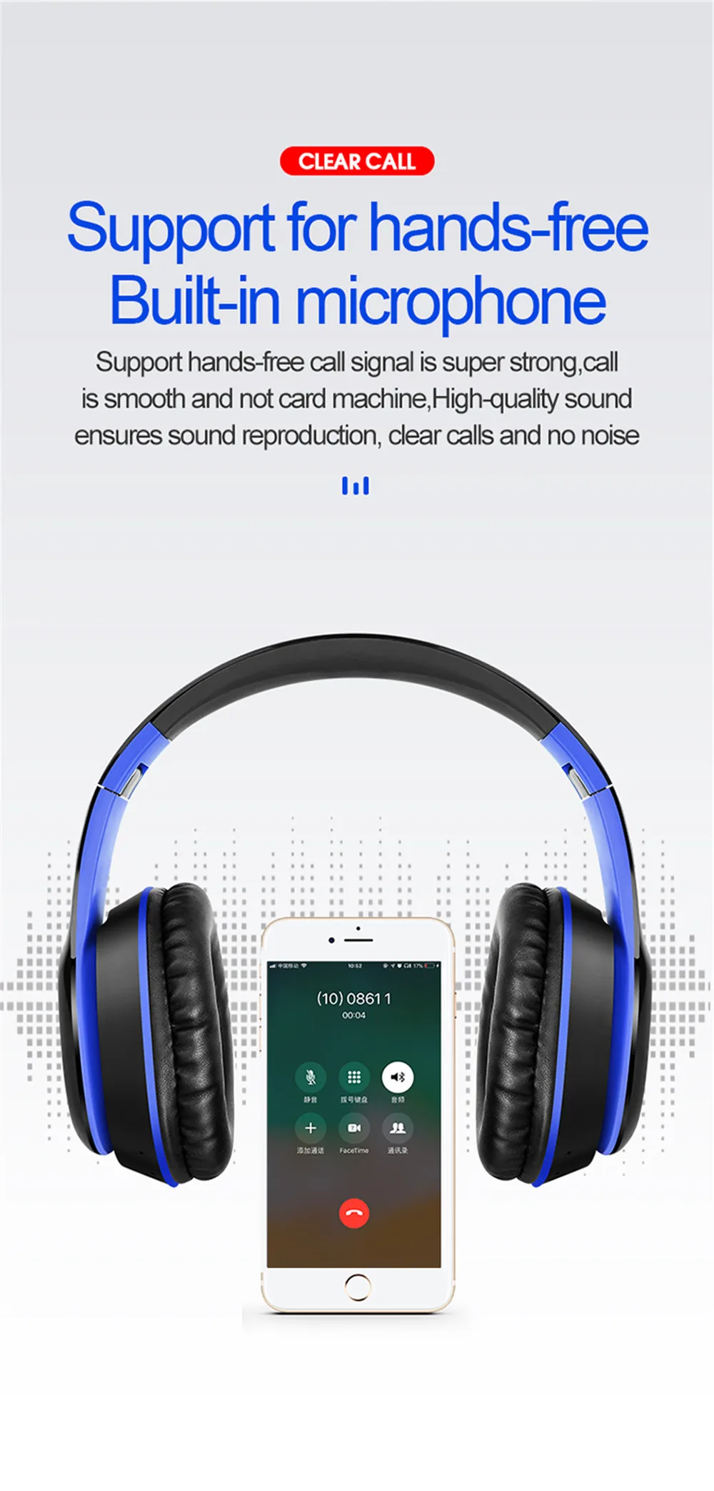 Наушники Bundwin HIFI Bluetooth 5,0 беспроводная гарнитура аудио Mp3 складные наушники шумоподавление с микрофоном Поддержка TF карты