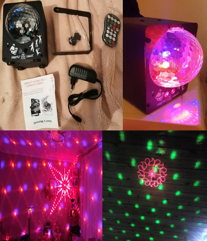 RGB светодиодный хрустальный диско-магический шар с 60 узорами RG лазерный проектор DJ вечерние праздничные Бар Рождество сценическое освещение