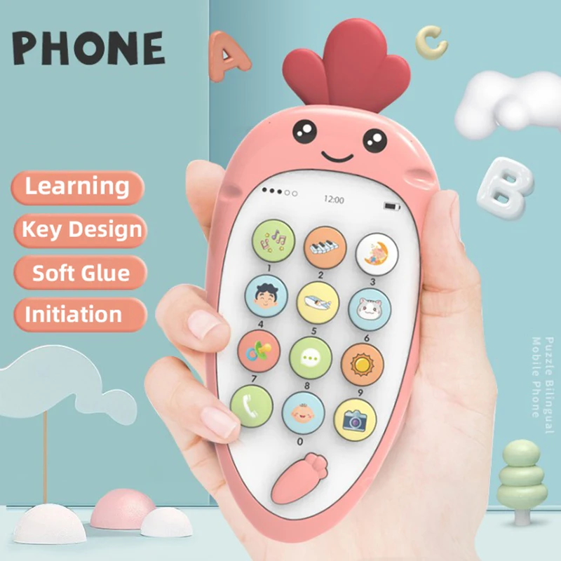 

2019 New Children's Phone Toy Cartoon Mobile Phone Men and Women Baby Learning Toy Mobile Phone Child's Gift