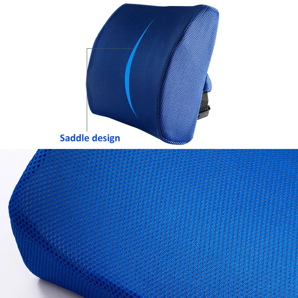 Мягкая пена с эффектом памяти, поясничная поддержка, массажер для спины, для путешествий, опорный блок, автомобильная поясная защитная подушка для спины, подушка для автомобильного сиденья