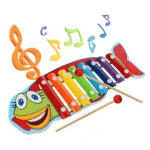 Стук фортепиано Октава детей Пункт Beat животных-музыкальные инструменты деревянный просветить молодых раннее образование деревянная развивающая игрушка