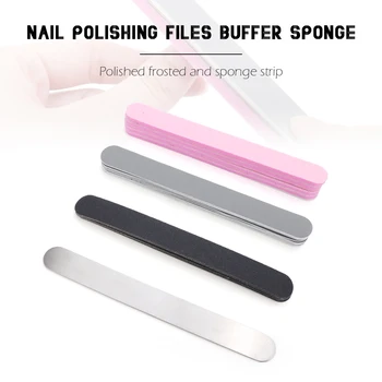 

1pc Double Sided Nail File Calluses Remover Manicure Stainless Steel Handle Replacement Sand Paper Nail Polish Sanding Buffer