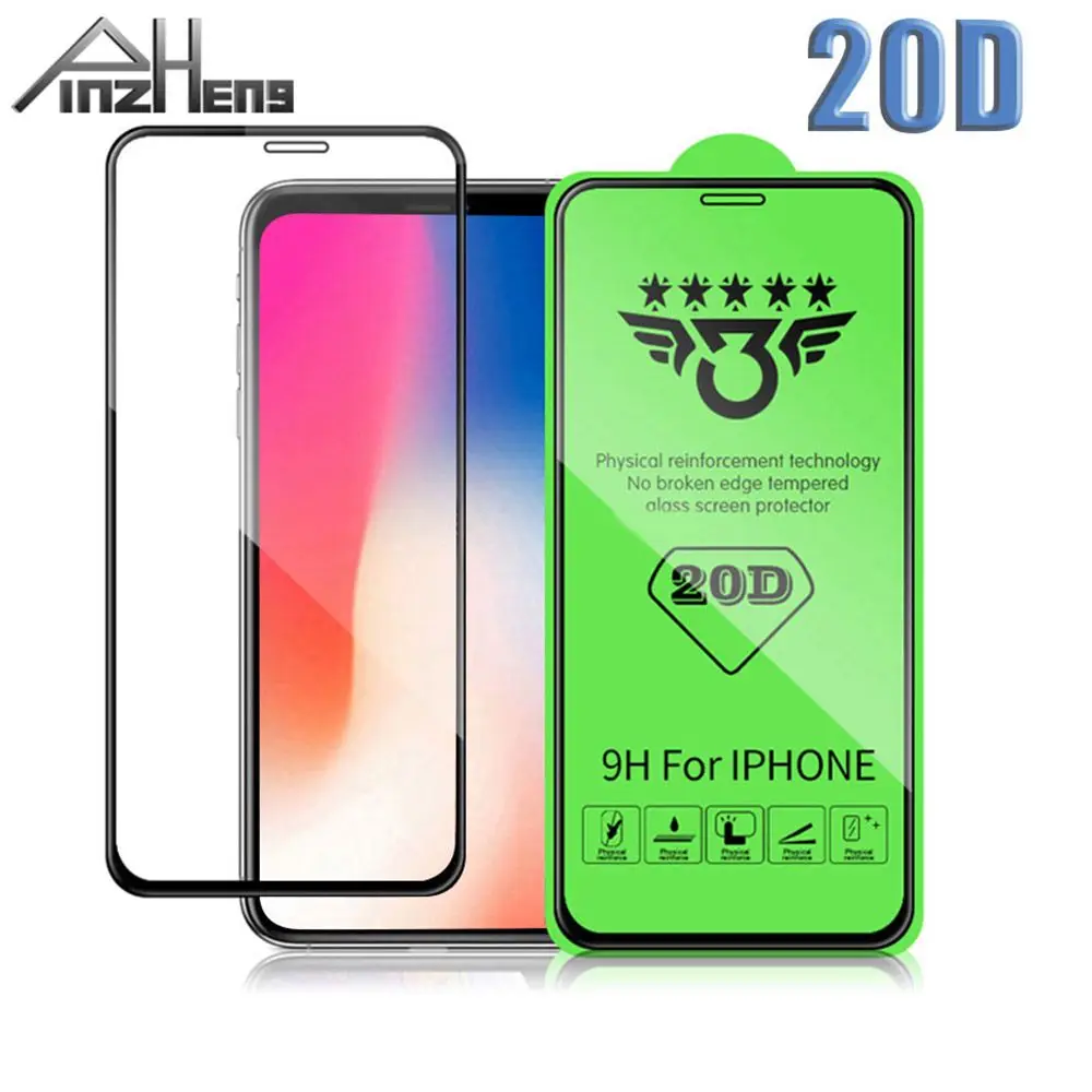 20D полное покрытие стекло для iPhone 6 7 8 Plus 11 pro X XR XS MAX защитное закаленное Защитная