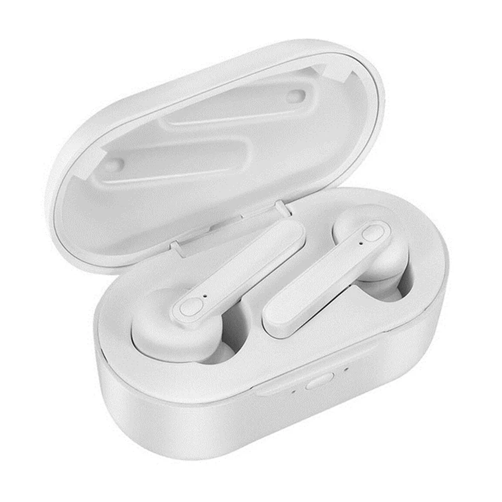 Bluetooth наушники с микрофоном для зарядки DT-5 TWS 5,0 air беспроводные наушники стерео наушники-вкладыши для xiaomi iPhone samsung - Цвет: Белый