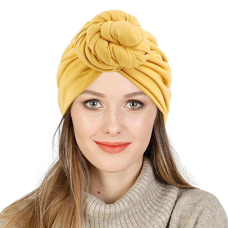 hair clips for fine hair New fashion Women African pattern flower turban Muslim Turban headscarf headwrap Ladies Chemo Cap Soft Comfortable cotton Hat hair clips
