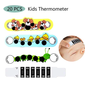 

SNEWVIE20Pcs Kids Thermometer Strips-quick reading Forehead Thermometer Strips Body Indicator Sticker for Monitoring Temperature
