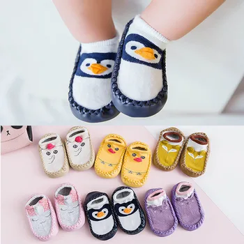 

Newborn Spring Autumn Winter Infant Baby Boys Girls Animal Warm Slipper Anti-slip Slipper Floor Shoes Socks Rubber Soles Cute