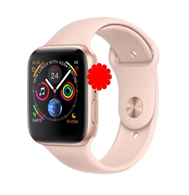 Bluetooth Smart Watch series 4 IWO 8 1:1 SmartWatch 44mm Case for Apple iOS Android Heart Rate ECG Pedometer - Цвет: rose gold
