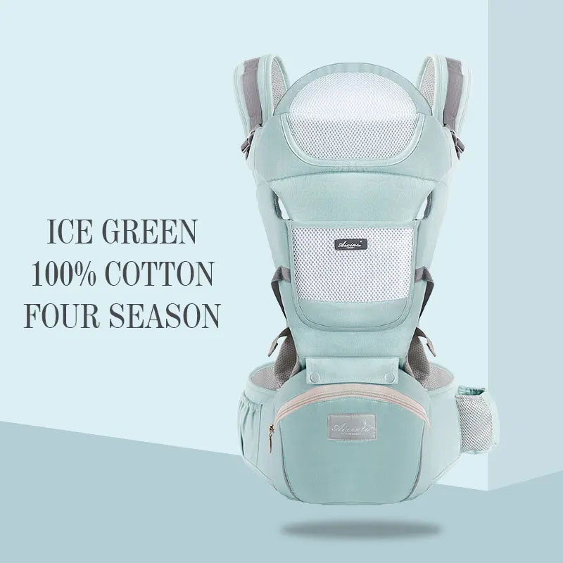 Эргономичная переноска для новорожденных от 0 до 36 месяцев, рюкзак для младенцев, слинг-кенгуру для путешествий - Цвет: 100Cotton 4 Season