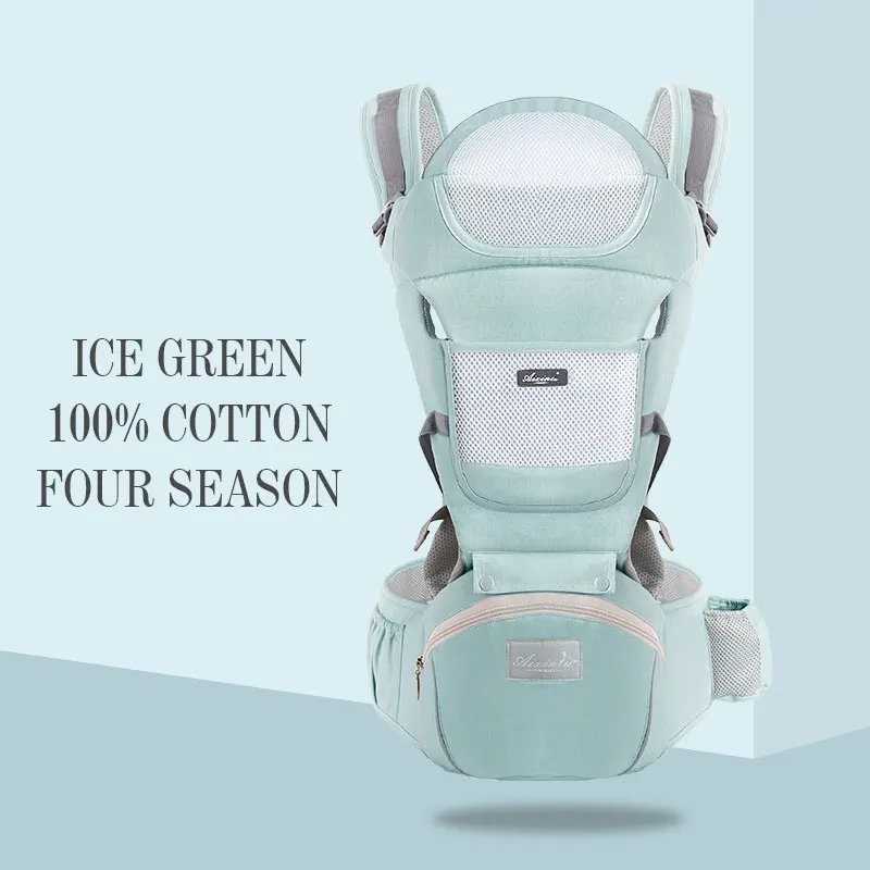 100Cotton 4 Season Эргономичная переноска для новорожденных от 0 до 36 месяцев, рюкзак для младенцев, слинг-кенгуру для путешествий - Цвет: 100Cotton 4 Season