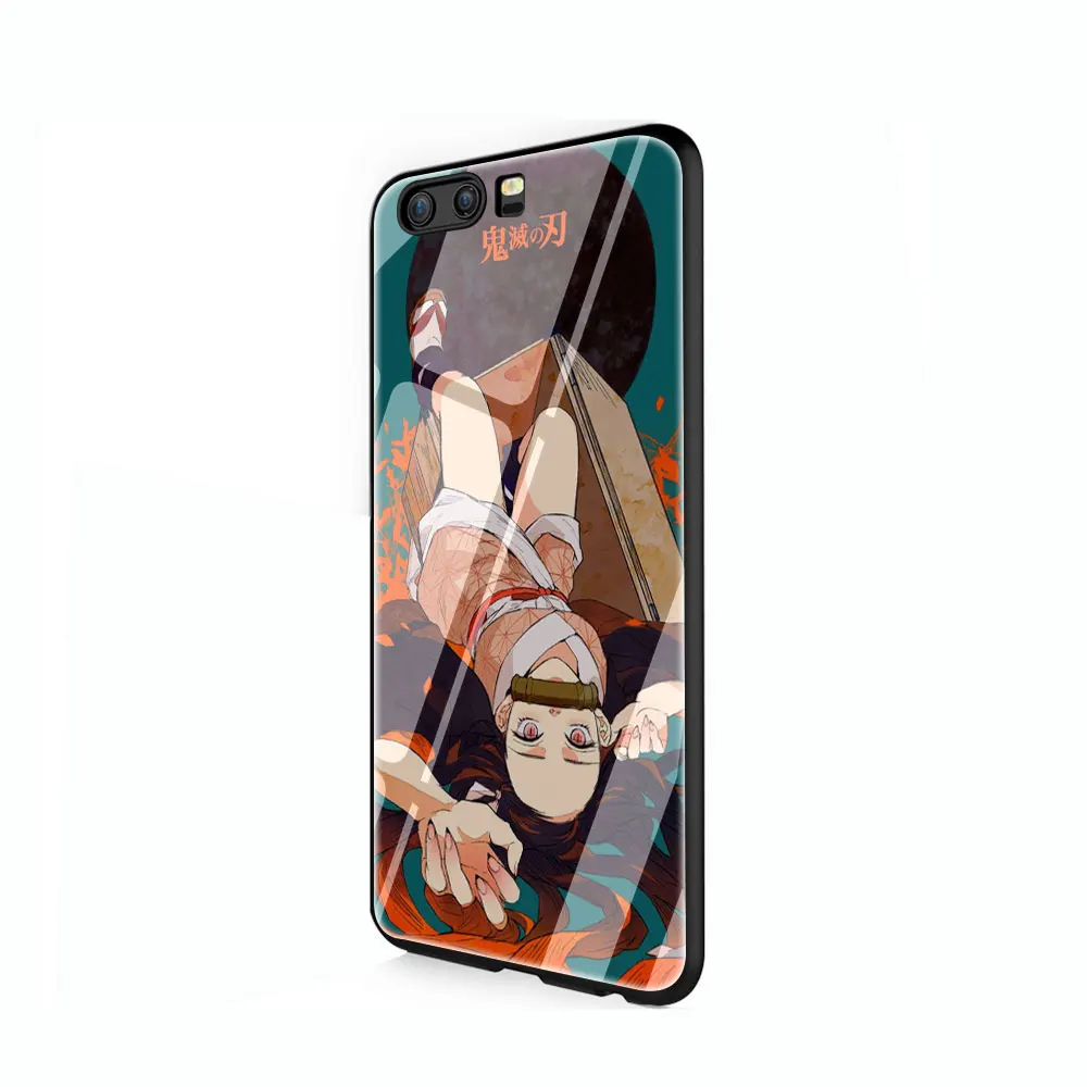 EWAU чехол для телефона из закаленного стекла Kimetsu no Yaiba, аниме, Demon Slayer для huawei mate P 10 20 30 Lite Pro Y9 Honor 8X 7A - Цвет: G1