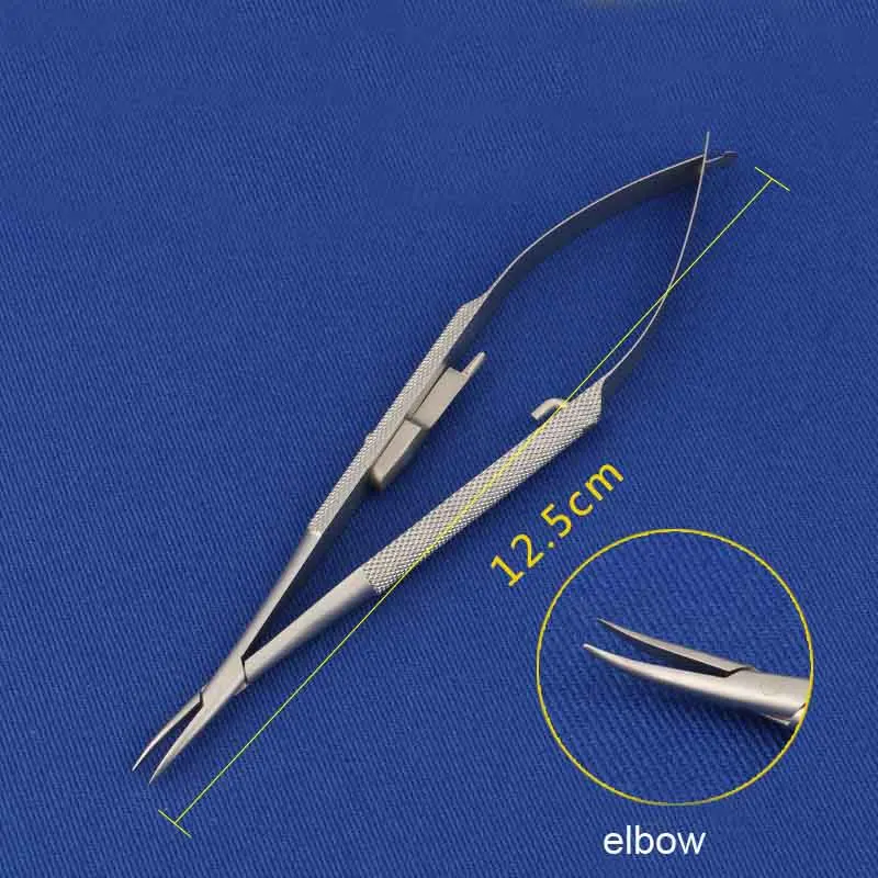 Suporte de Agulha Ferramenta de Cirurgia Instrumento Oftálmico Microscópico Lock-tipo Cirurgia Plástica Cosmética Pálpebra Dupla Incorporação Agulha c 8 Instrumentos p/ pálpebra