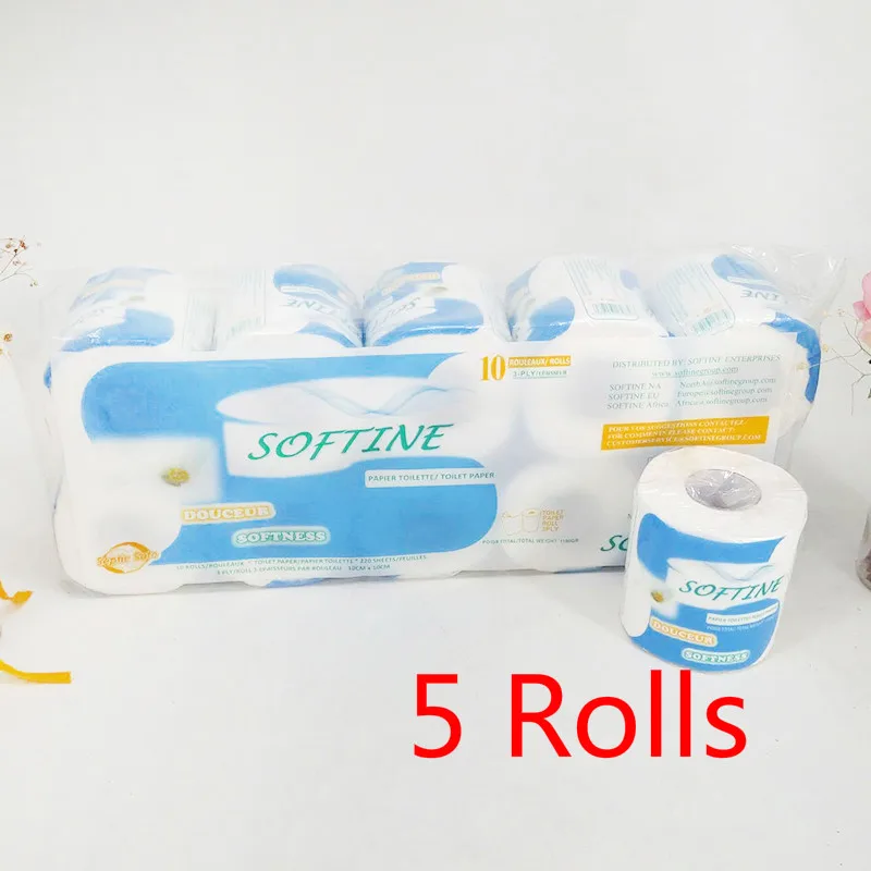 

5 Rolls Silky Smooth Soft Professional Series Premium 3-Ply Toilet Paper Home Kitchen Toilet Tissue Soft Household Tissue NEW