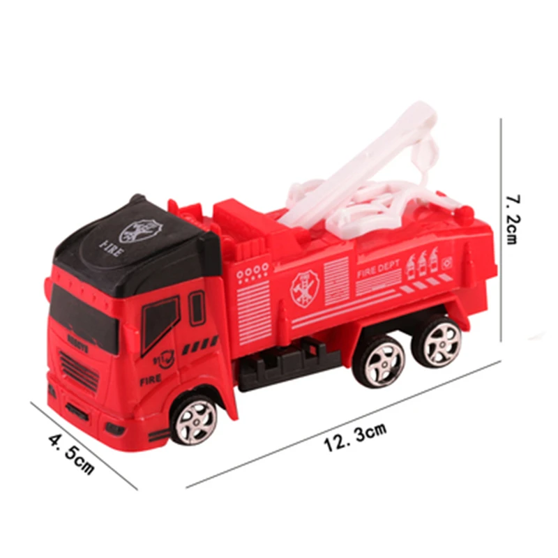 Excavator Fire Fighting Truck Birthday Party Decorations Kid Cupcake Cake Topper for Girl Boy Happy Birthday Party Cake Supplies
