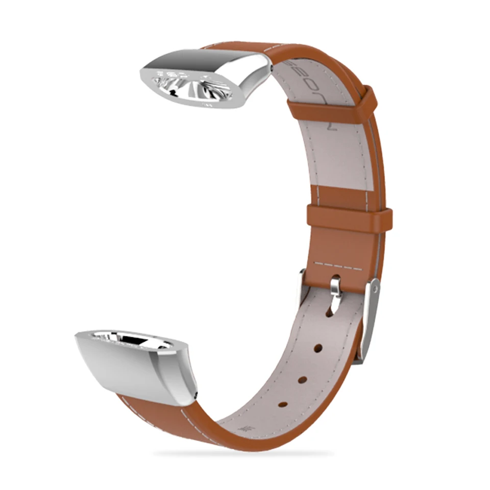 Silver Brown Ремешок из натуральной кожи для huawei Band 2 Pro B29 B19 для huawei 2 часы умный Браслет спортивный ремешок+ отвертка - Цвет ремешка: Silver Brown
