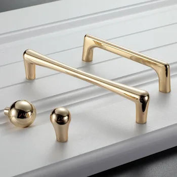 

Cabinet Handles Gold Drawer Pulls Brushed Brass Kitchen Bedroom Bathroom Hardware TSH Shop