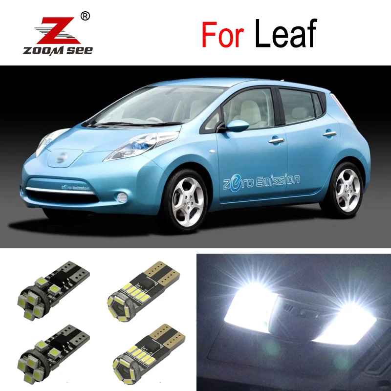 

Perfect White Canbus Error Free For Nissan Leaf ZE0 ZE1 LED bulb Interior Dome + License plate light kit Accessories (2010-2019)