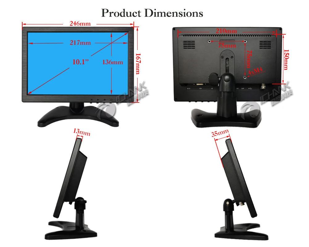 ZB101JC-V59D/10," дюймовый 1280x800 720p Встроенный динамик HDMI POS машина драйвер бесплатно десять точек емкостный сенсорный ЖК-экран монитор