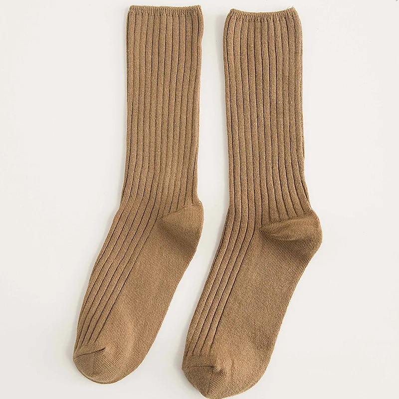 1 пара носков Dui dui осенние и зимние женские носки из чистого хлопка однотонные носки без пятки в студенческом стиле женские носки