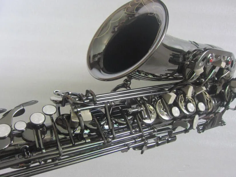 Высококачественный альт-саксофон, черный, никель Eb alto sax профессиональные музыкальные инструменты саксофон мундштук и чехол