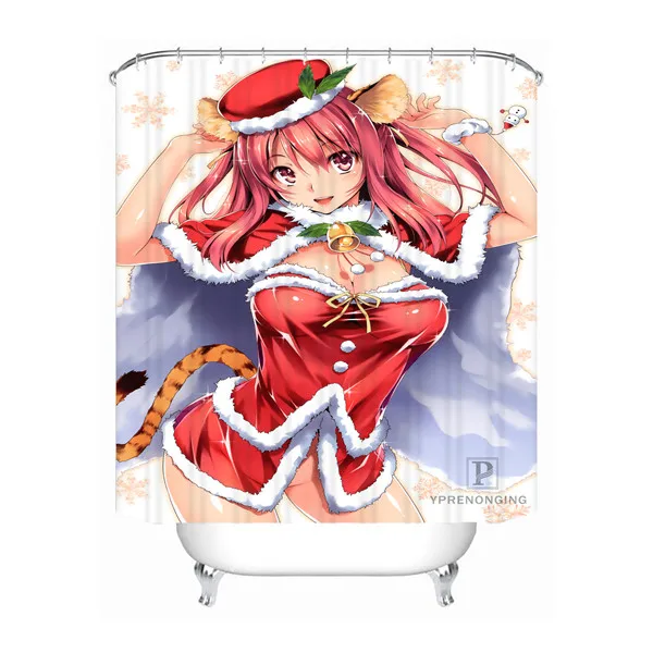 Shower Curtain Пользовательские аниме Merry christmasводонепроницаемый ванная комната приемлемая занавеска из полиэстеровой ткани занавеска для ванной#180318-14 - Цвет: Shower Curtain